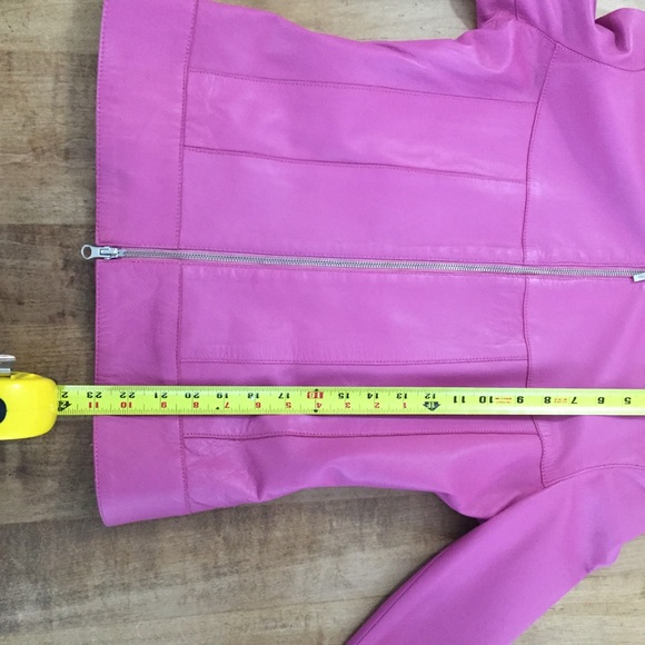 OSCAR LEOPOLD Gorgeous Pink Lambskn Leather Jacket - Picture 11 of 12